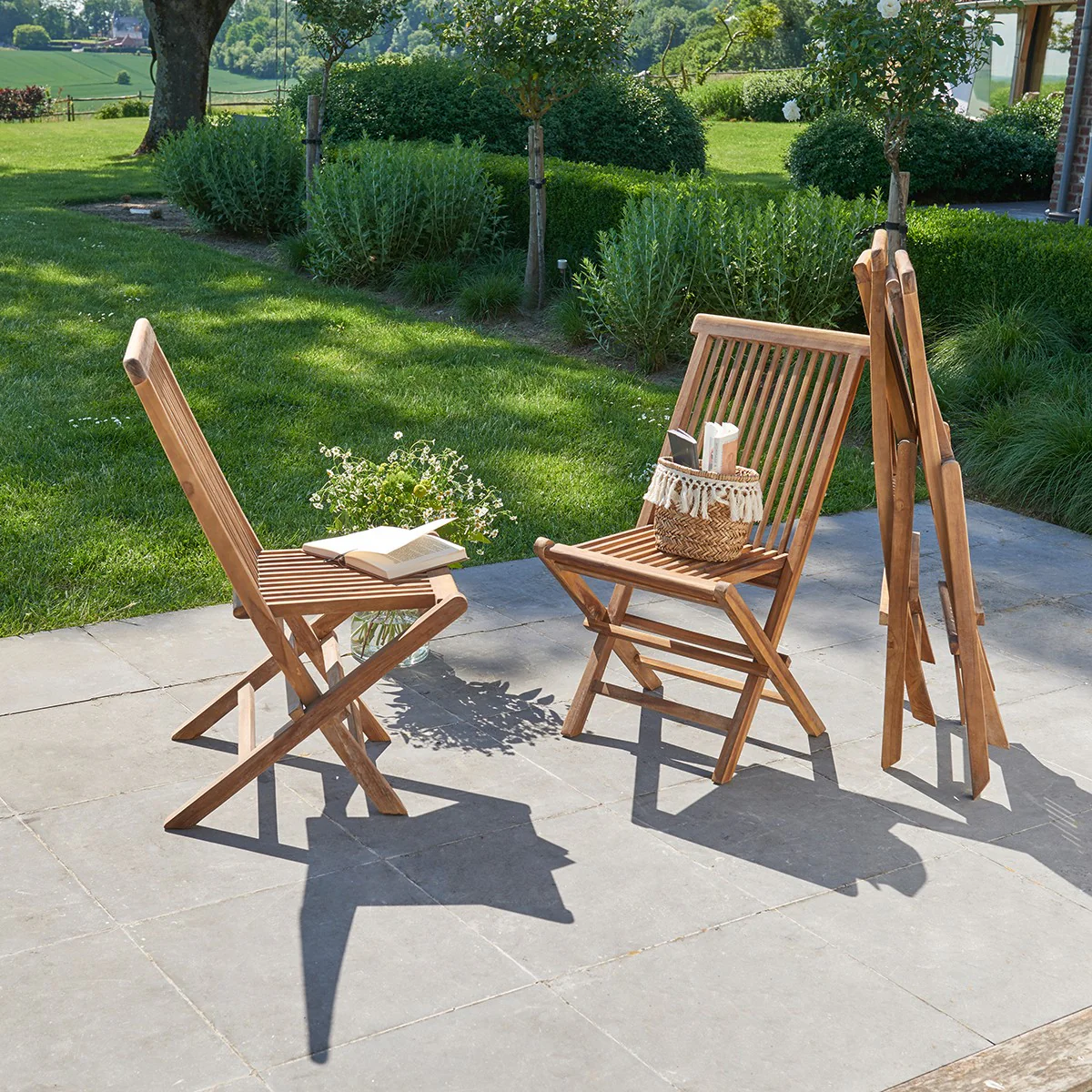 Set di mobili da giardino in teak massello con tavolo allungabile 8/10 pers. - Image 6