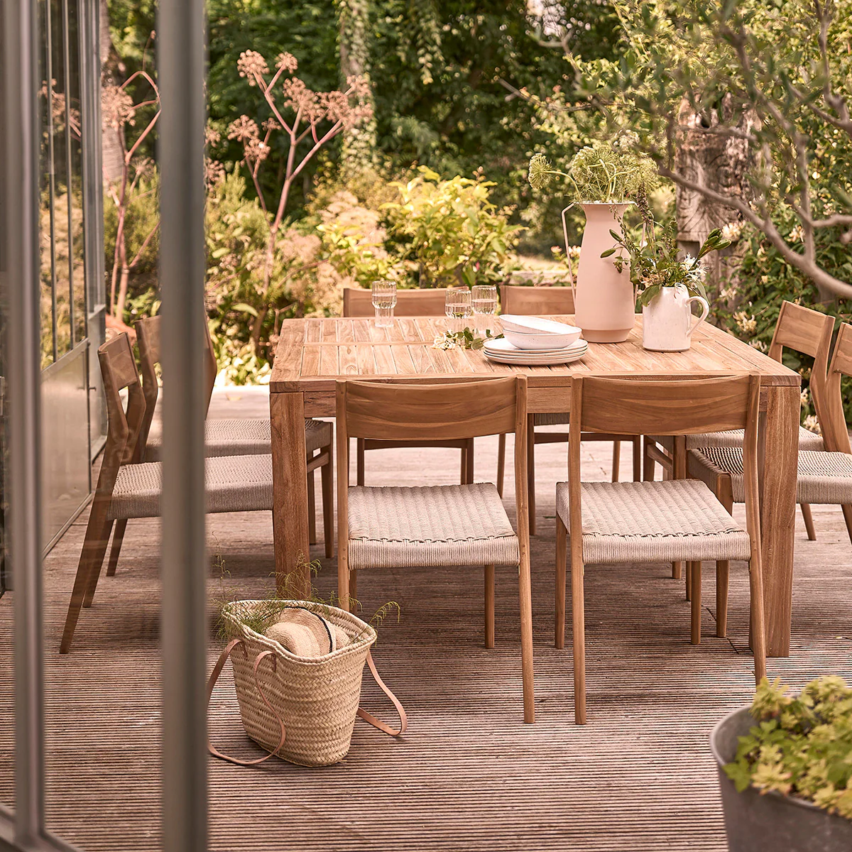 Set di mobili da giardino in teak massello 8 pers. - Image 6