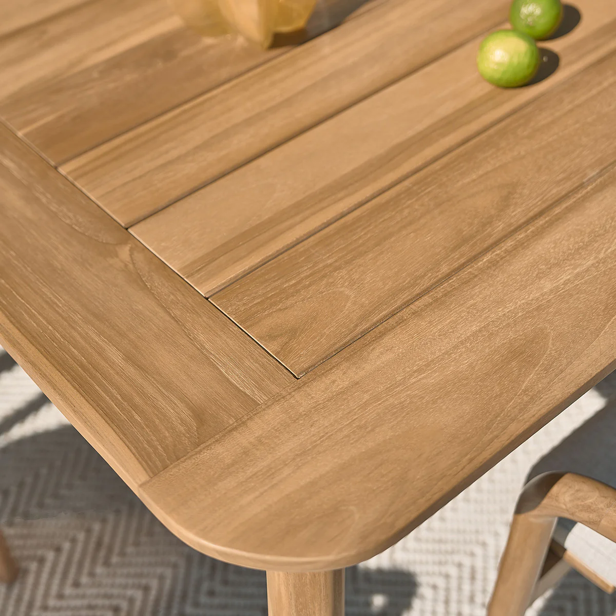 Set di mobili da giardino in teak massello con tavolo allungabile 6/8 pers. - Image 5