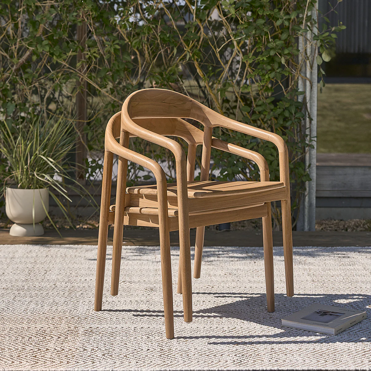 Set di mobili da giardino in teak massello con tavolo allungabile 6/8 pers. - Image 7