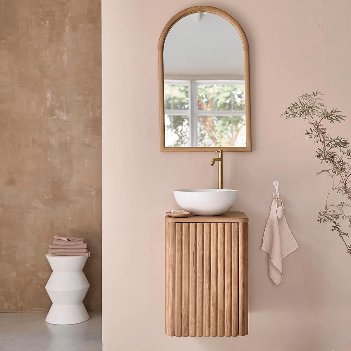 Specchio in teak massello 80x50 cm - Image 6