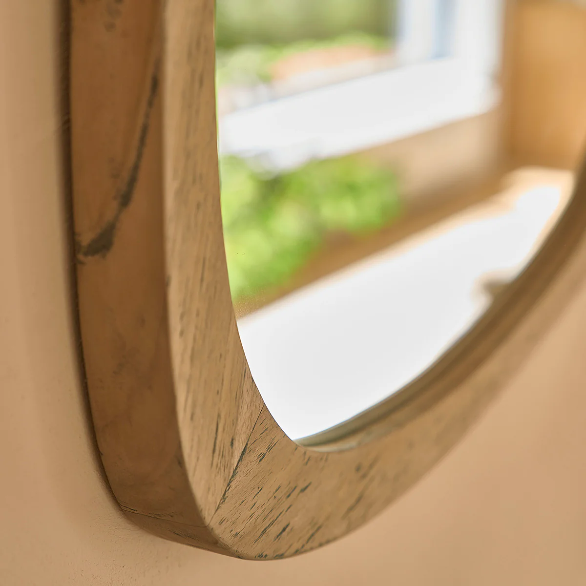 Specchio in teak massello riciclato 70 cm - Image 3