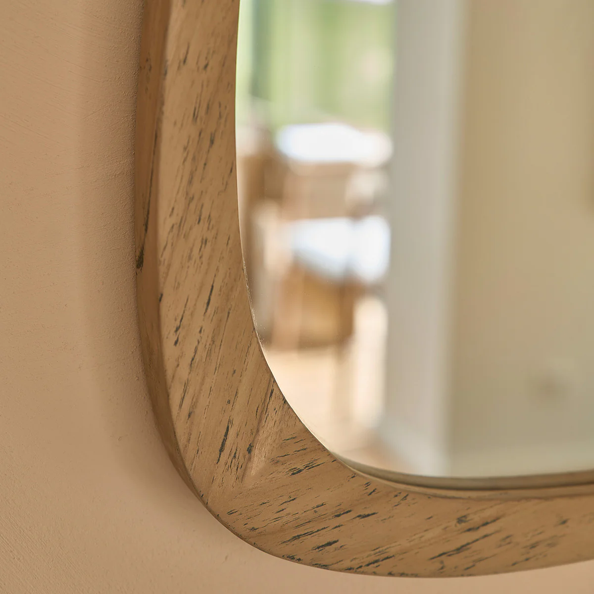 Specchio in teak massello riciclato 70 cm - Image 4