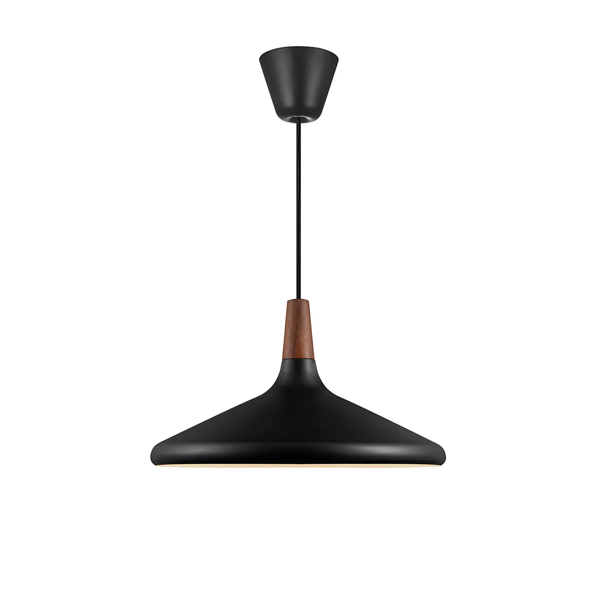 Suspension métal et bois Ø 39 cm noir - Image 2
