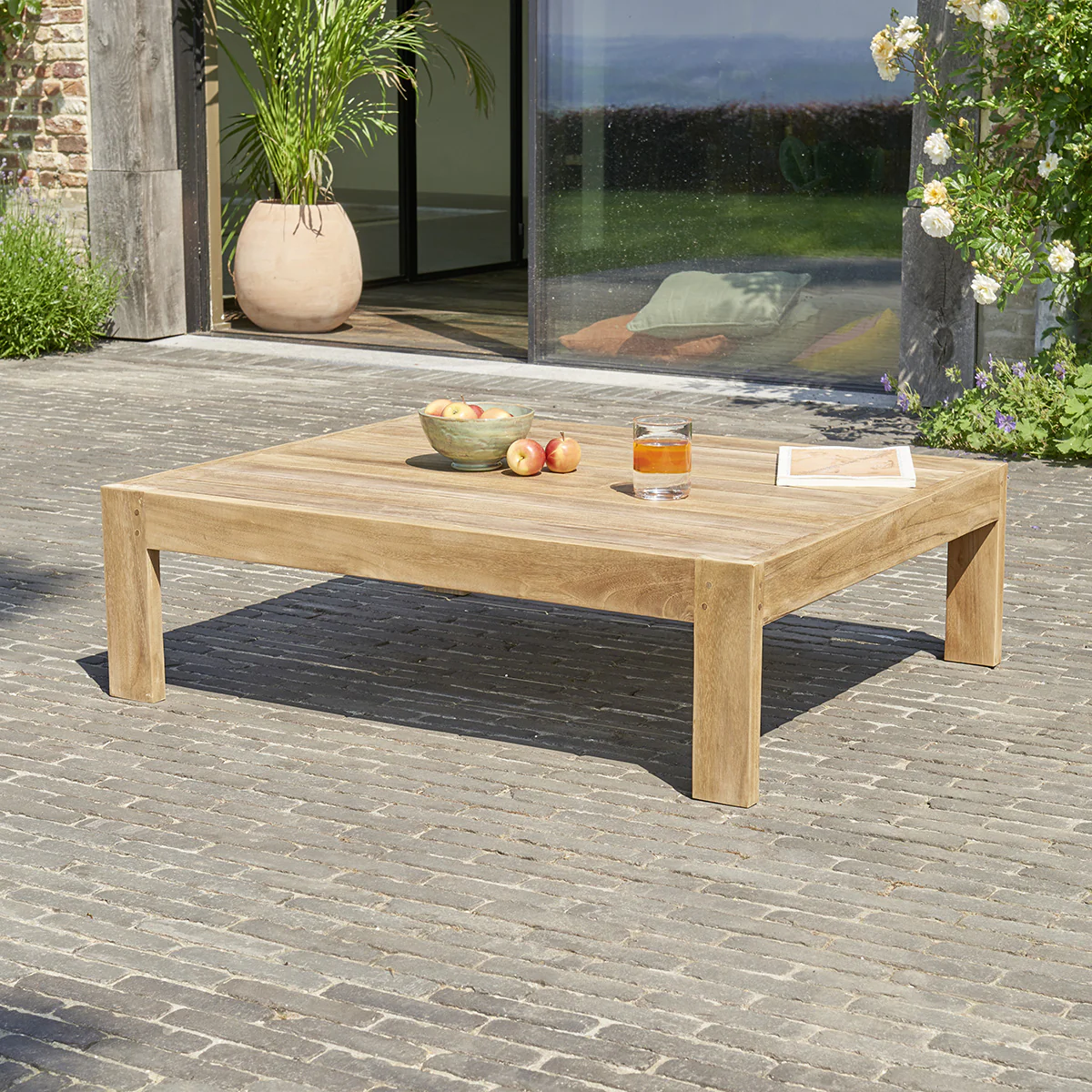 Tavolino da giardino in teak 102 cm - Image 3