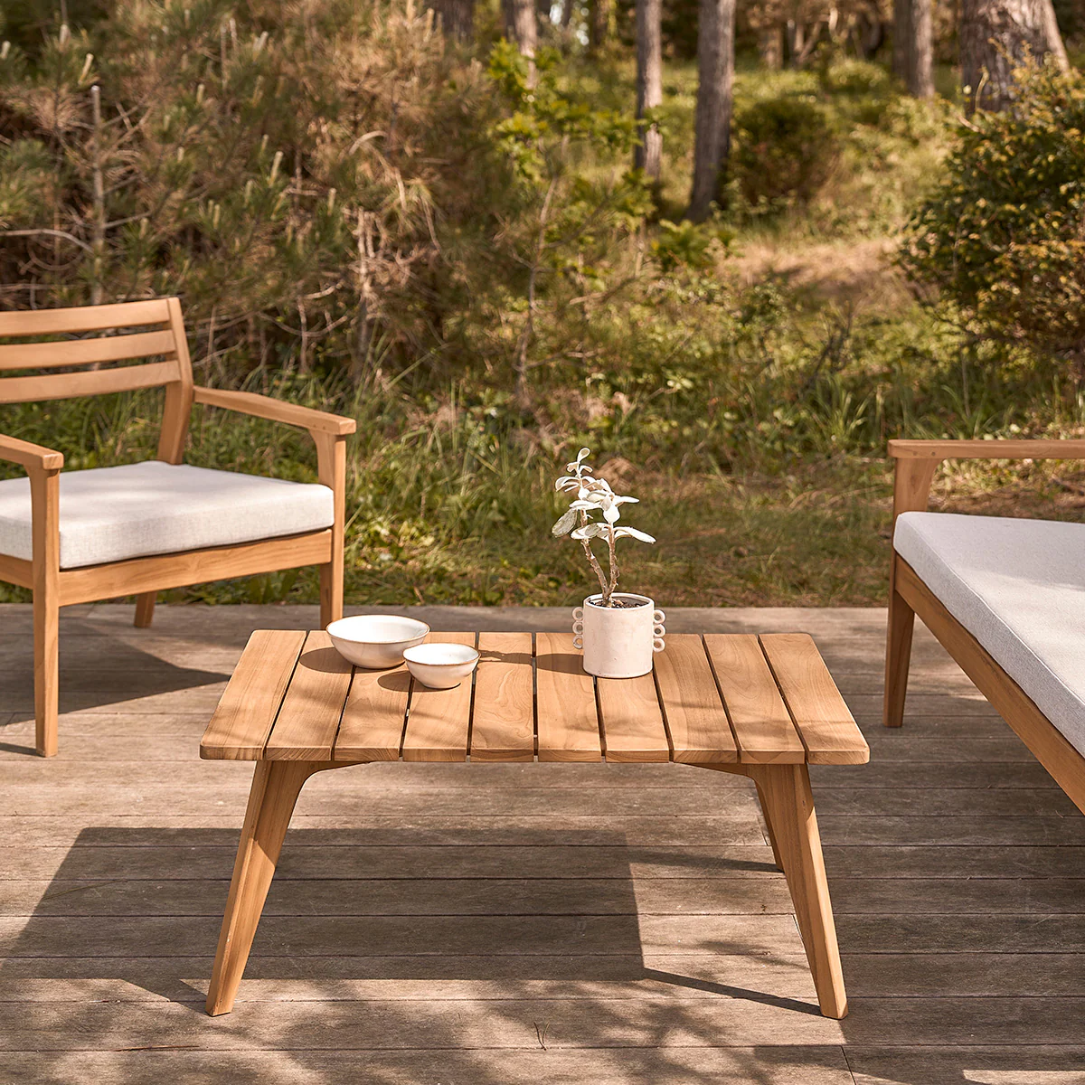 Tavolino da giardino in teak massello - Image 3