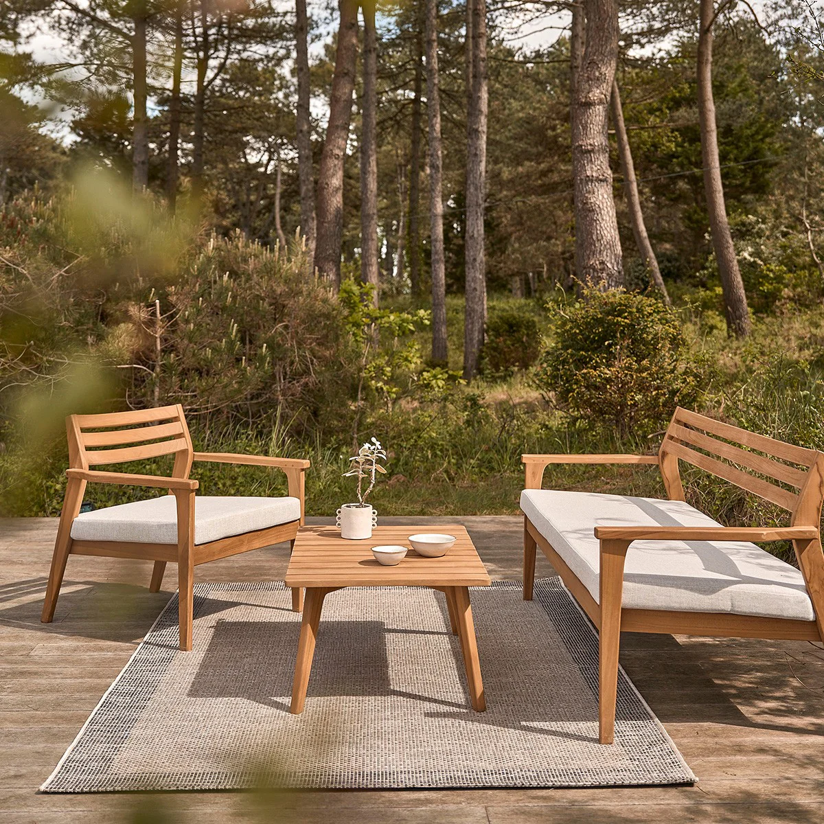 Tavolino da giardino in teak massello - Image 7