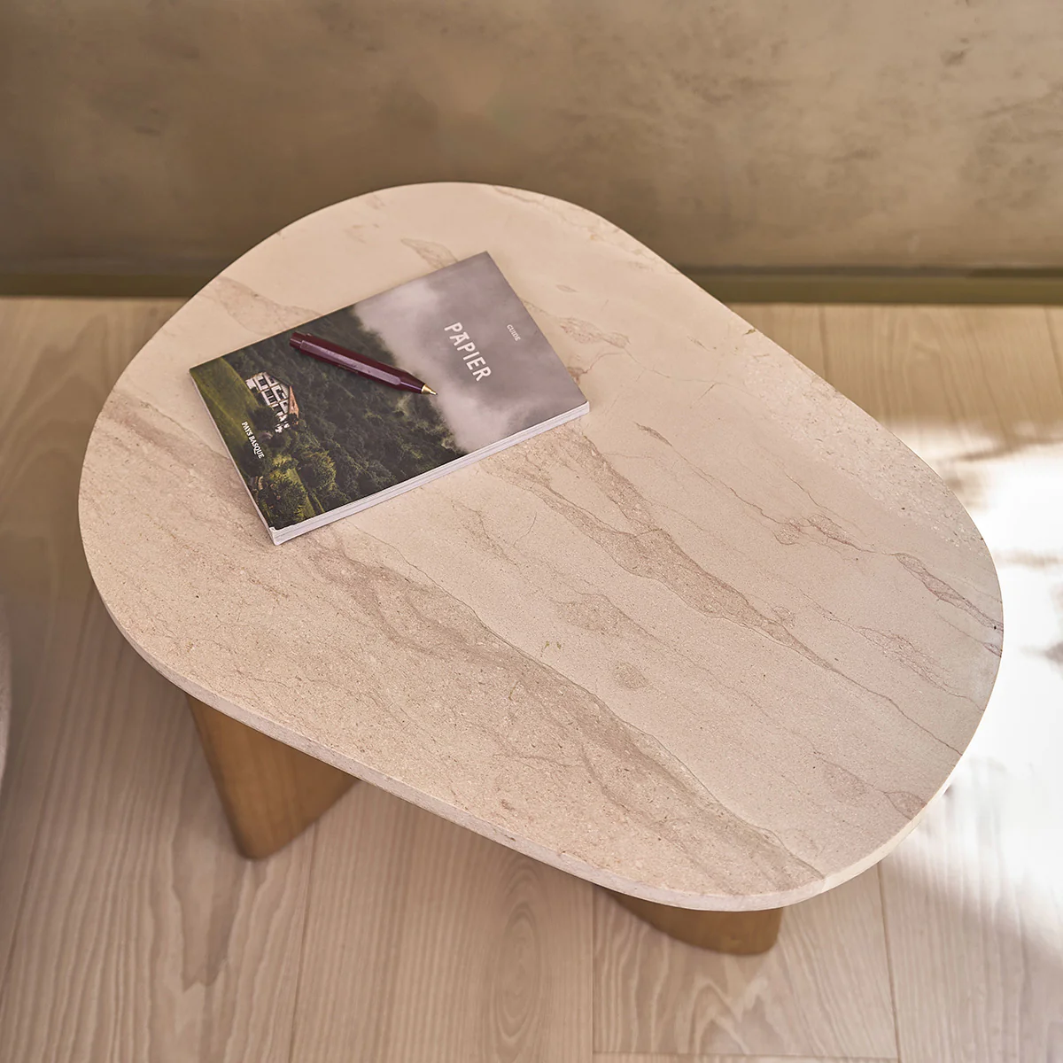 Tavolino in teak massello e marmo organico - Image 6