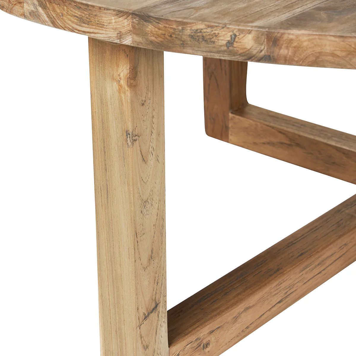 Tavolino in teak massello riciclato Ø 100 cm - Image 4