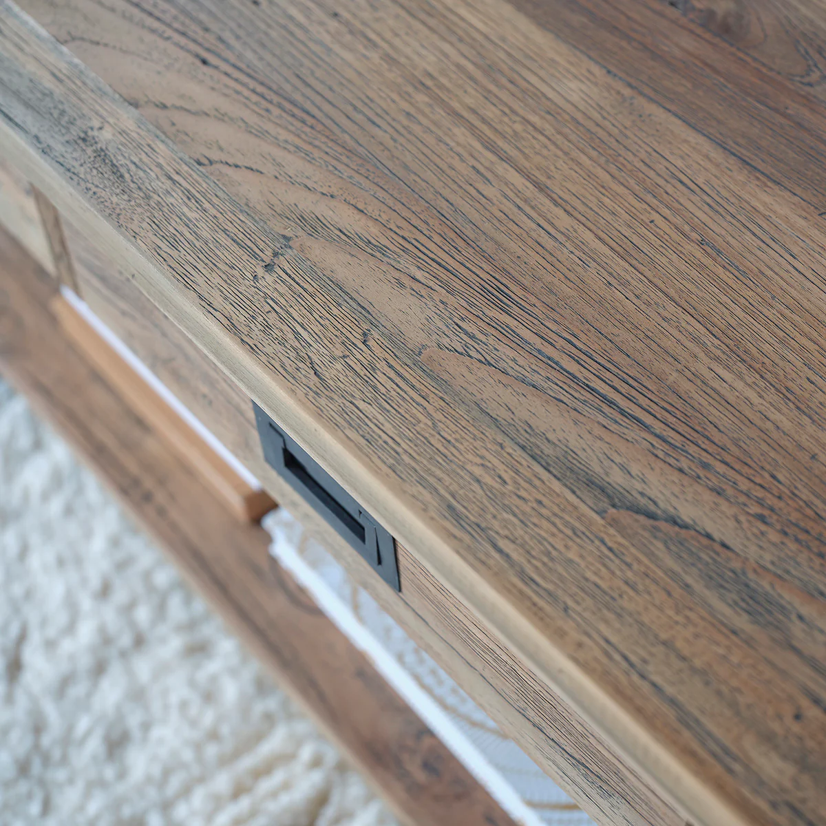 Tavolino in teak massello riciclato 120 cm - Image 3