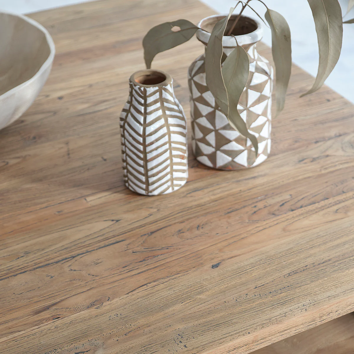 Tavolino in teak massello riciclato 120 cm - Image 3