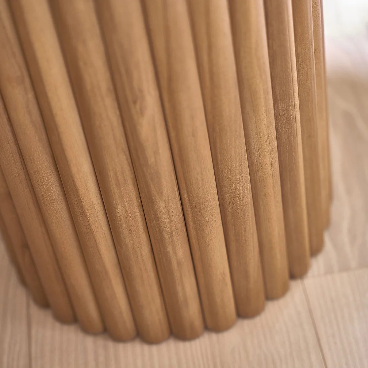 Tavolino in teak massello rotondo - Image 4