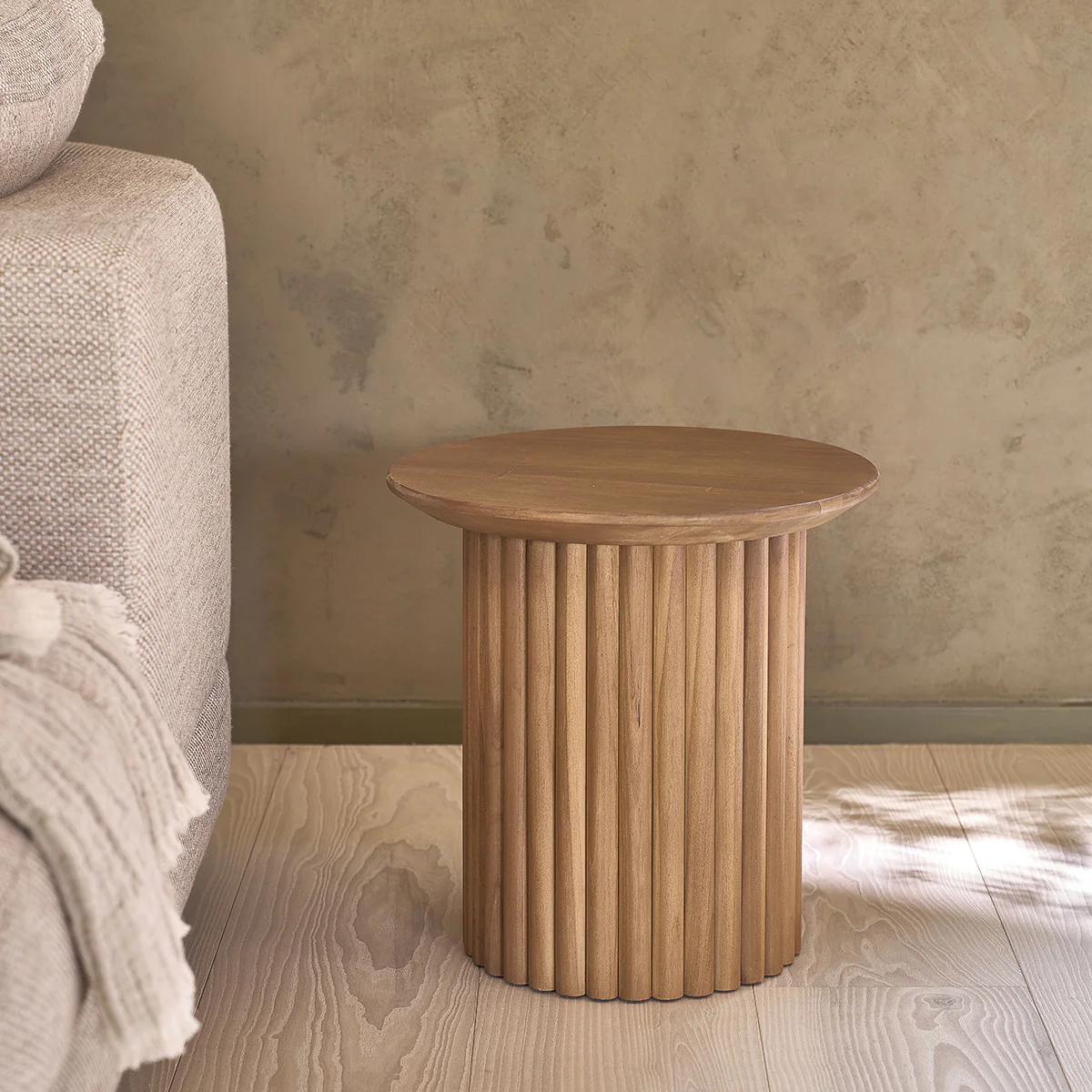 Tavolino in teak massello rotondo - Image 5