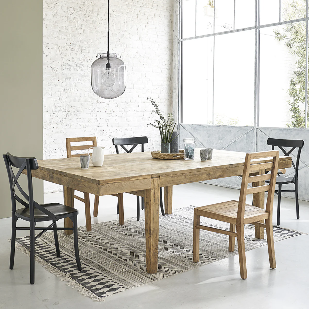 Tavolo in teak massello riciclato allungabile 12 pers. - Image 3