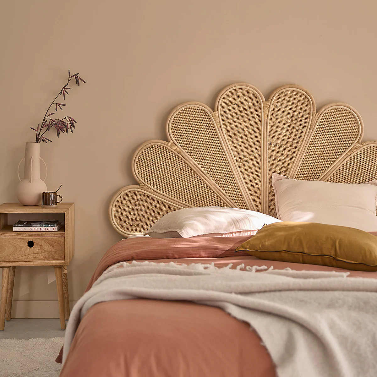 Testiera in rattan e cannage 160 cm - Image 3