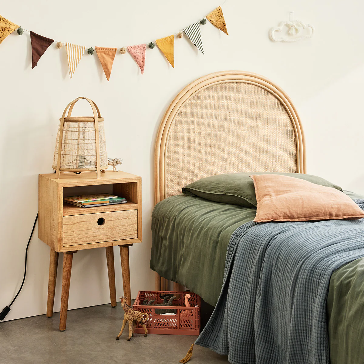 Testiera in rattan e cannage 90 cm - Image 3