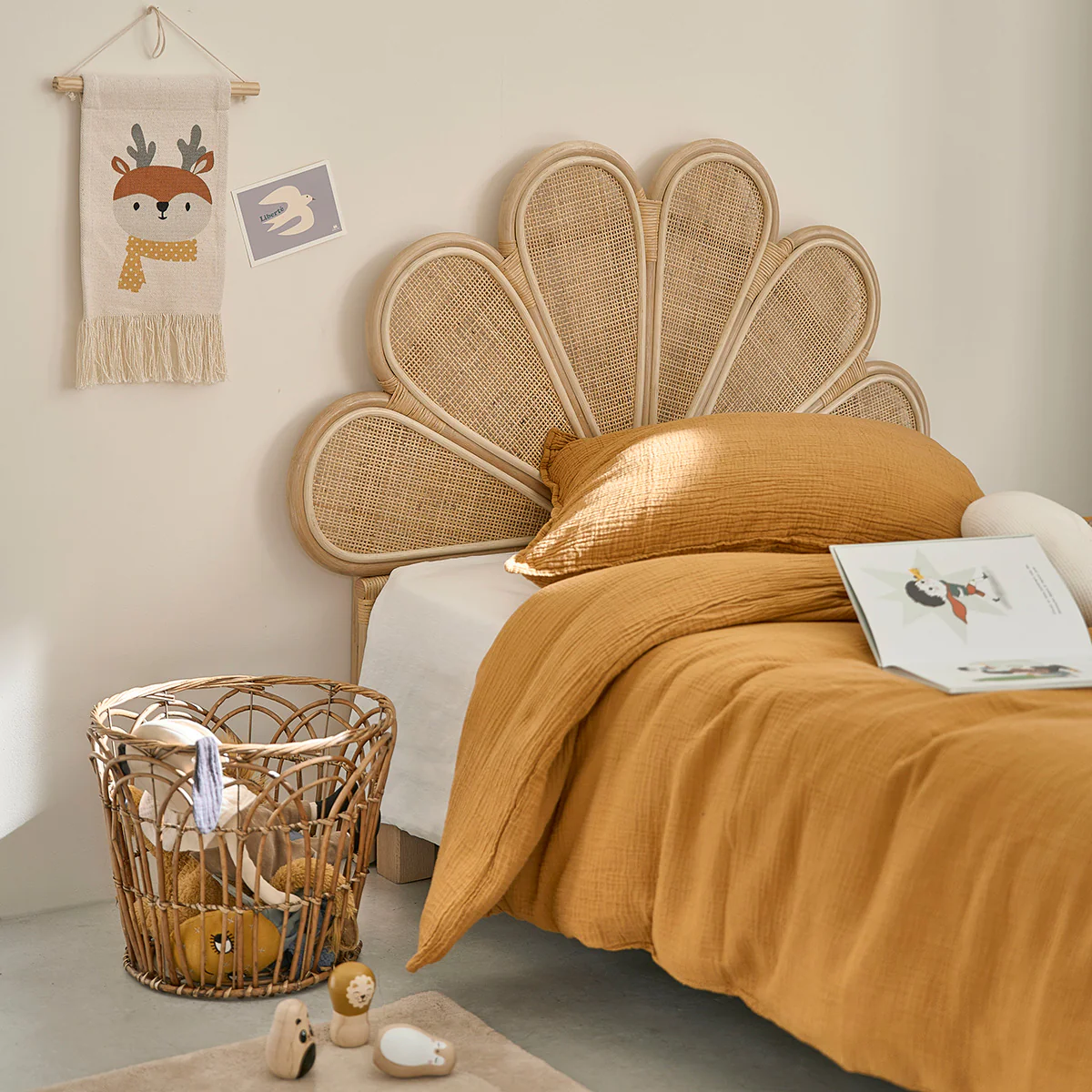Testiera in rattan e midollino 90 cm - Image 3