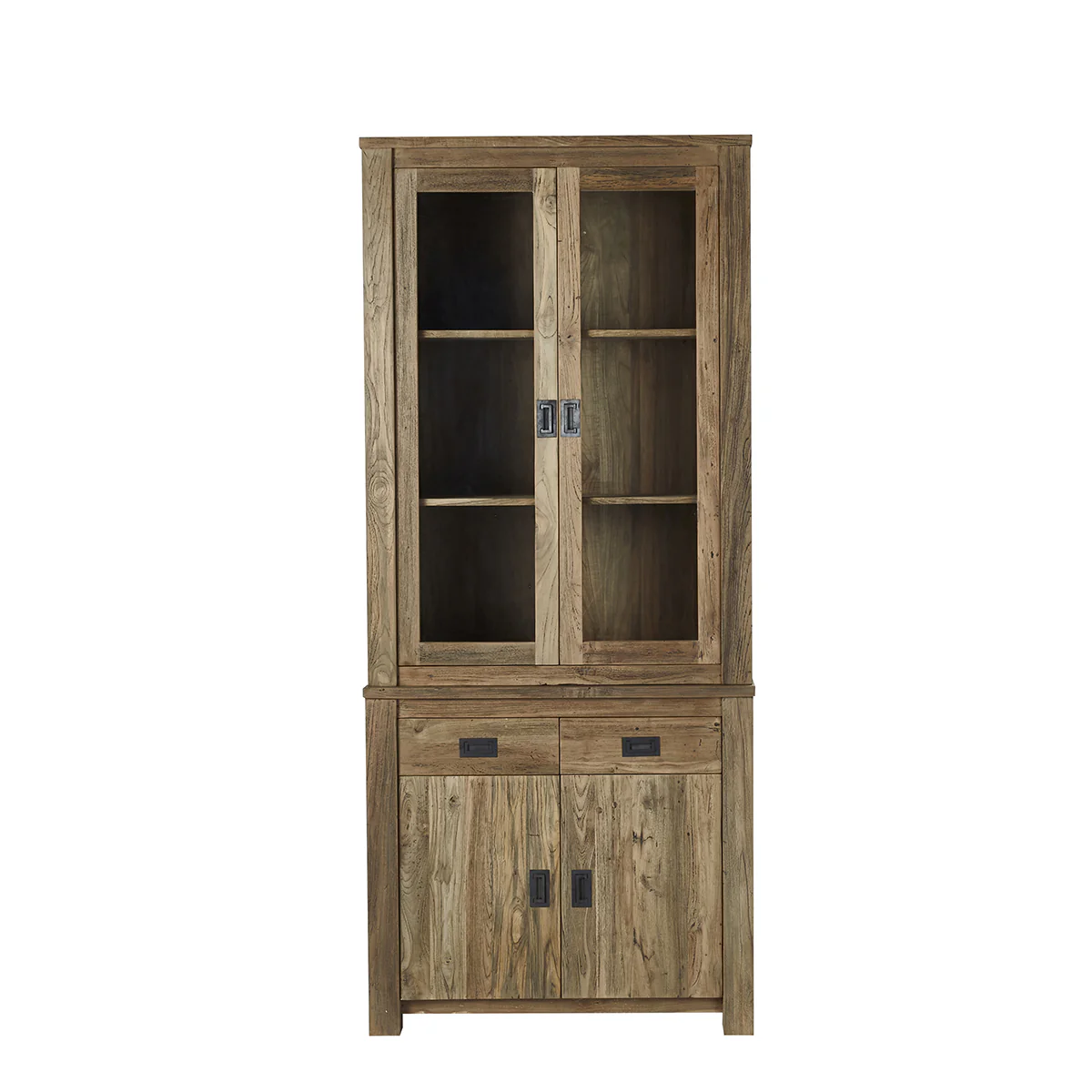 Vetrinetta in teak massello riciclato 100 cm - Image 2