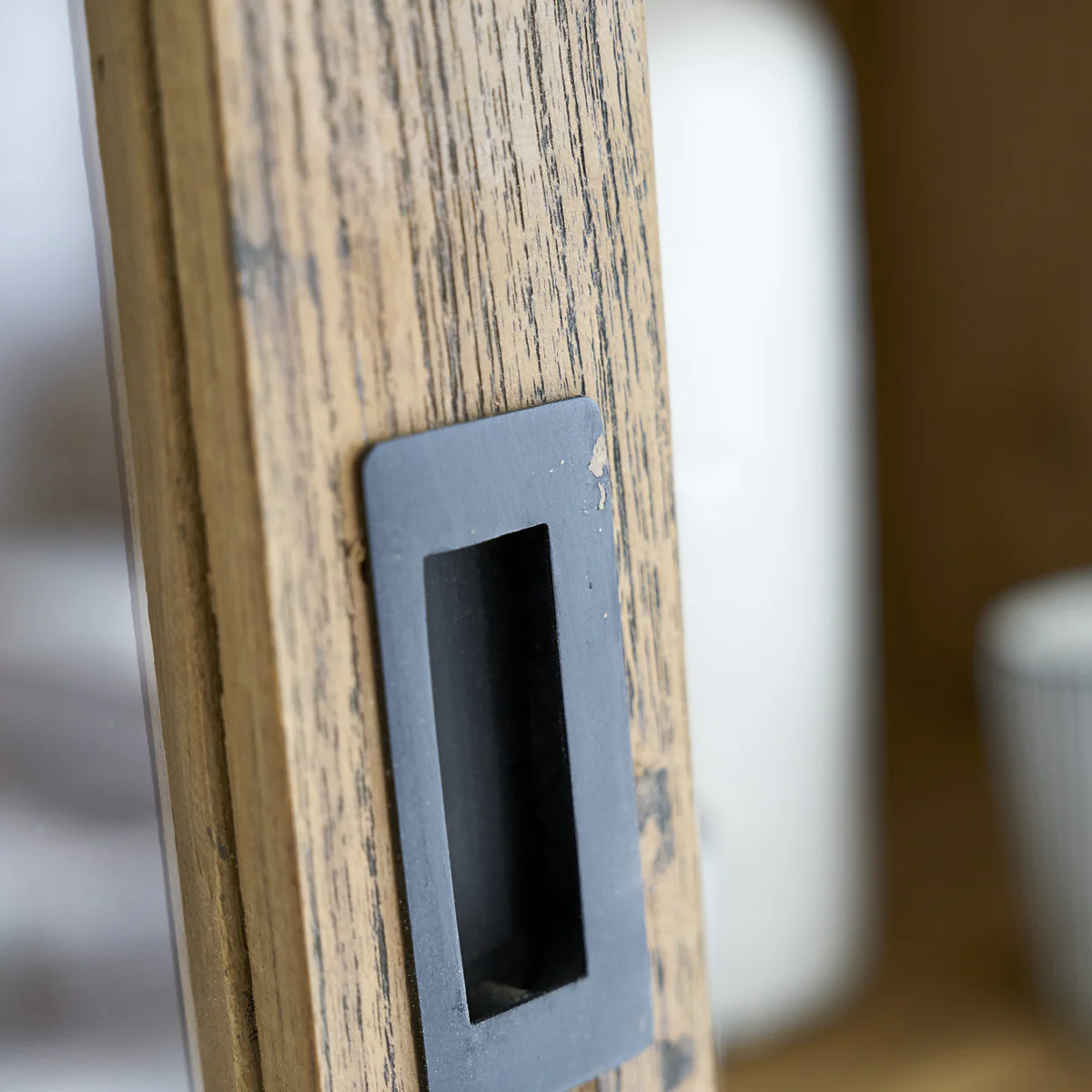 Vetrinetta in teak massello riciclato 100 cm - Image 4